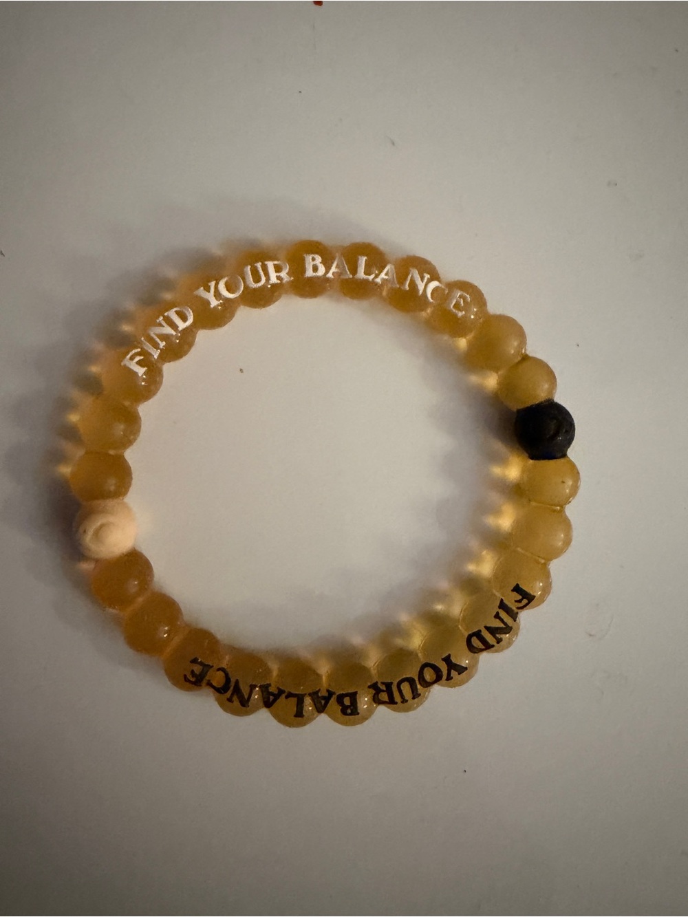 Lokai "Find Your Balance" Silicone Bracelet, clear orange